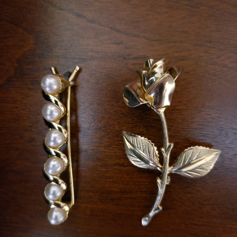VINTAGE Gorgeous duo  brooch and hair clip